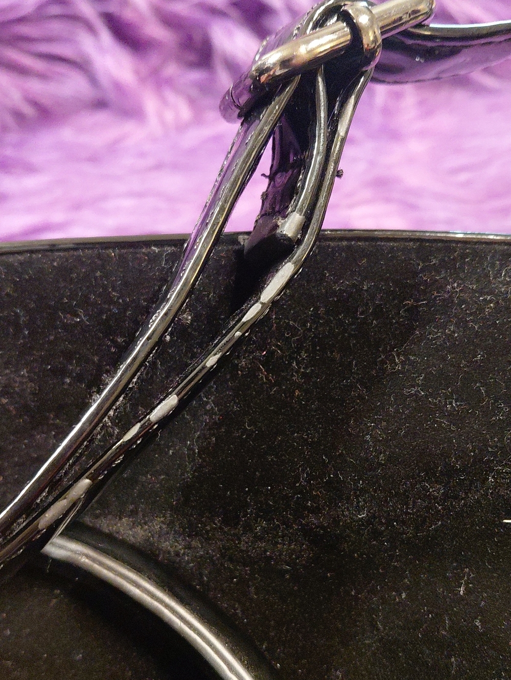 Killstar Black Velvet & Patent Gothic Satchel - Picture 15 of 15